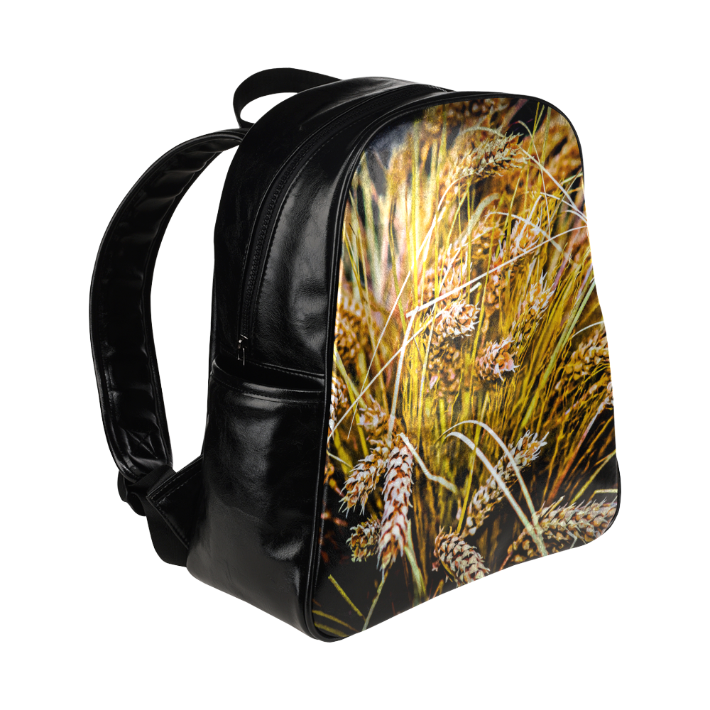 Grain Wheat wheatear Autumn Harvest Thanksgiving Multi-Pockets Backpack (Model 1636)