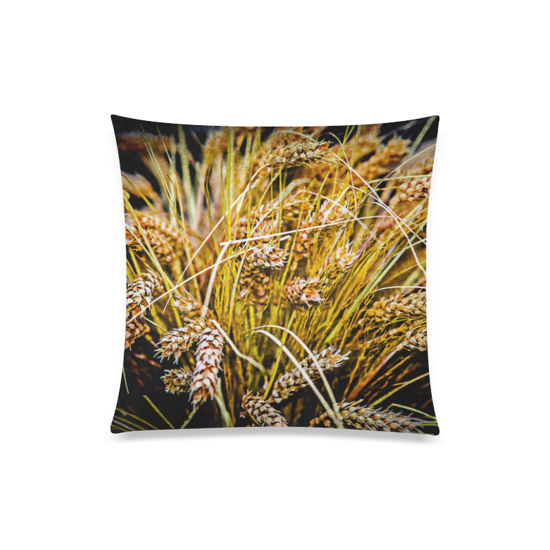 Grain Wheat wheatear Autumn Harvest Thanksgiving Custom Zippered Pillow Case 20"x20"(Twin Sides)