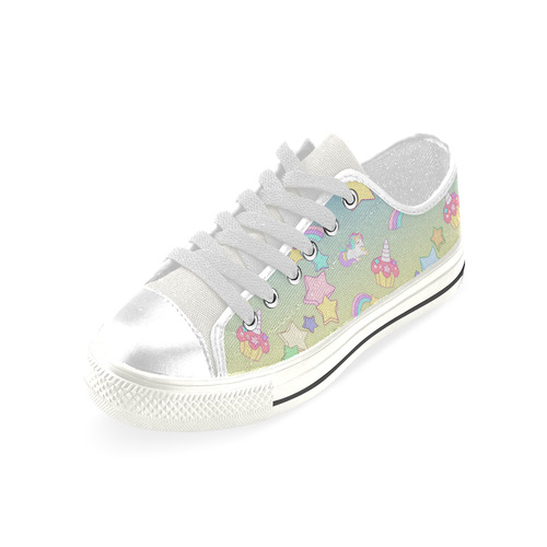 We love Unicorns Low Top Canvas Shoes for Kid (Model 018)
