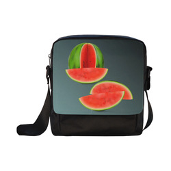 Watercolor Watermelon, red green and sweet Crossbody Nylon Bags (Model 1633)
