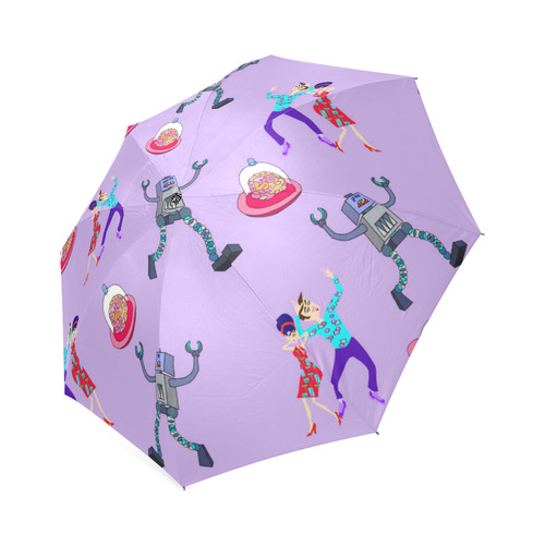 Alien Robots Attack Foldable Umbrella (Model U01)