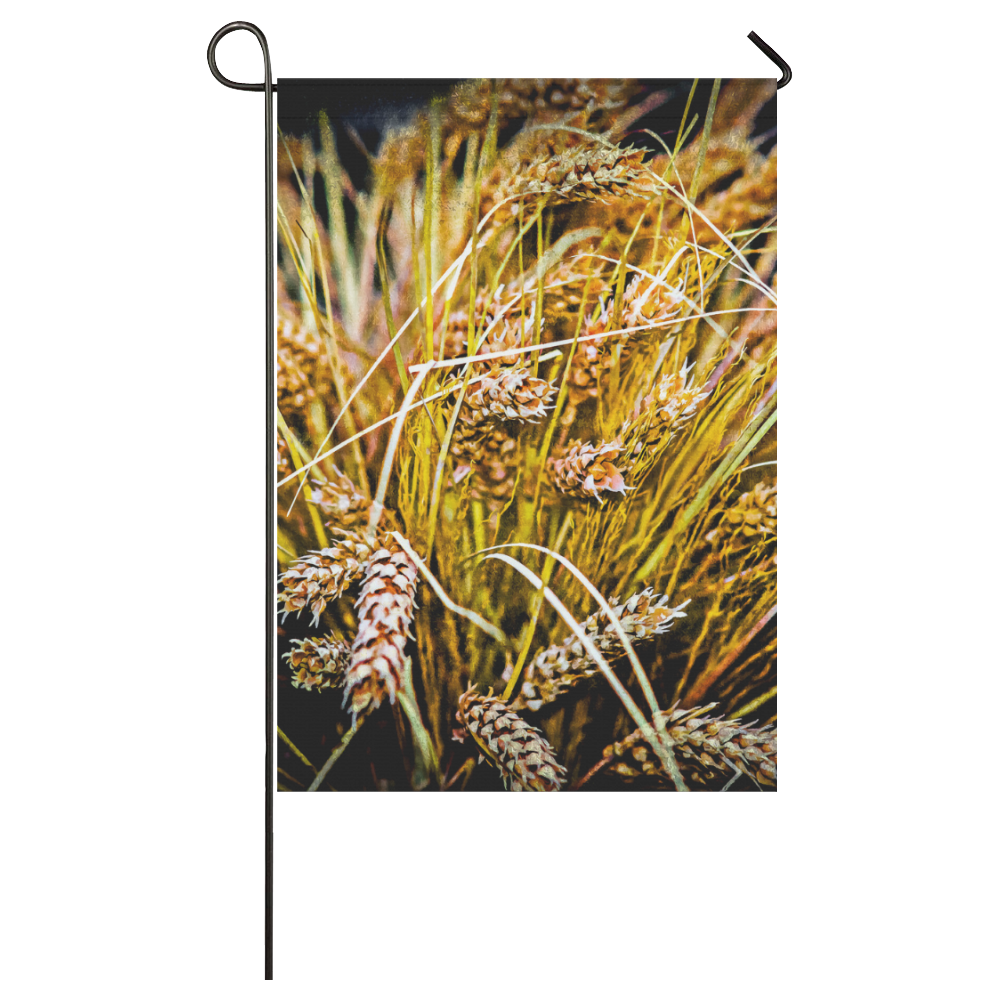 Grain Wheat wheatear Autumn Harvest Thanksgiving Garden Flag 28''x40'' （Without Flagpole）