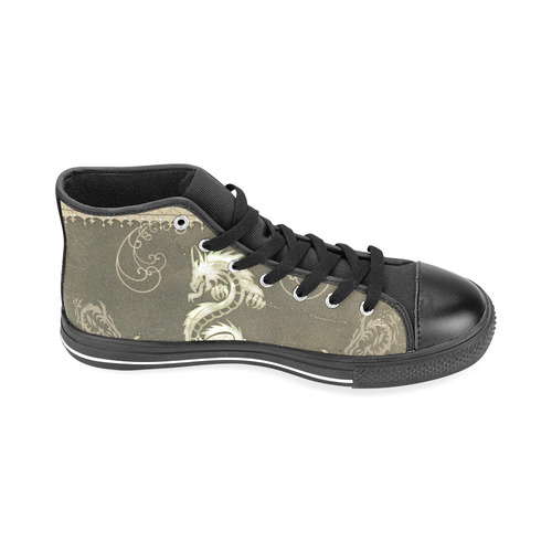 Chinese dragon Men’s Classic High Top Canvas Shoes /Large Size (Model 017)