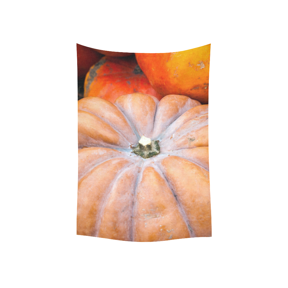 Pumpkin Halloween Thanksgiving Crop Holiday Fall Cotton Linen Wall Tapestry 40"x 60"