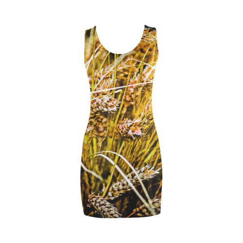 Grain Wheat wheatear Autumn Crop Thanksgiving Medea Vest Dress (Model D06)