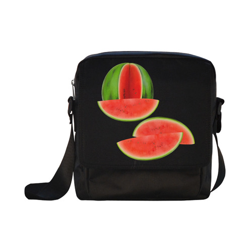 Watercolor Watermelon, red, green and sweet Crossbody Nylon Bags (Model 1633)