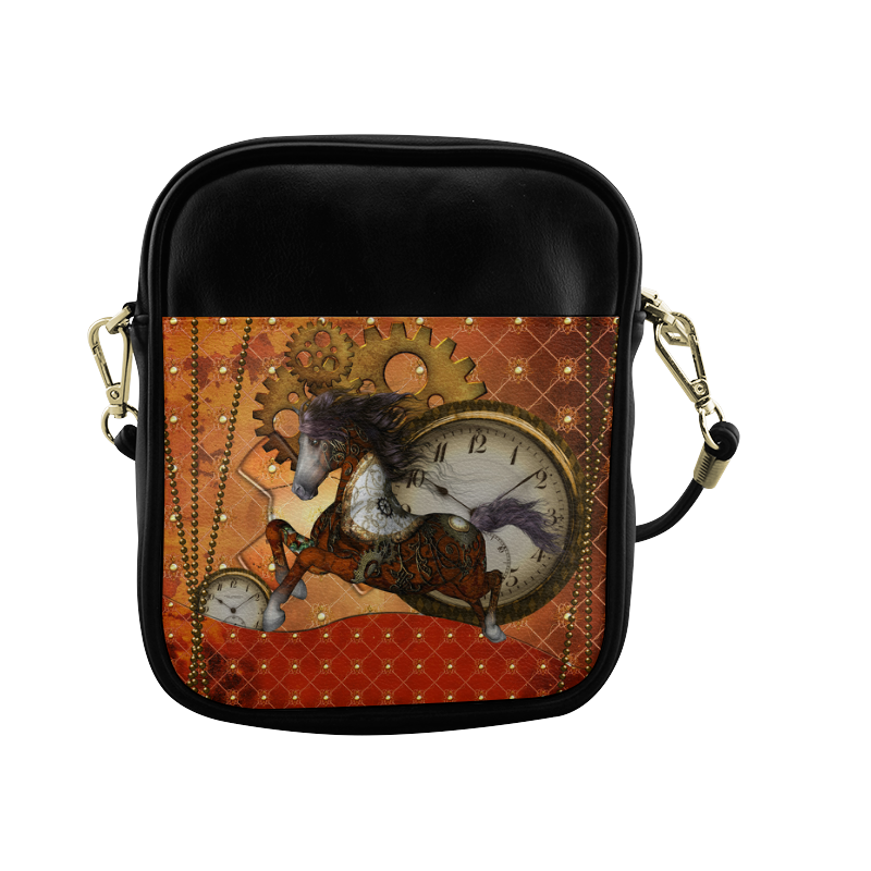 Steampunk, awesome steampunk horse Sling Bag (Model 1627)