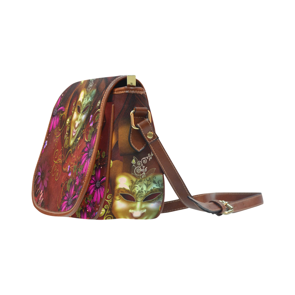 Wonderful venetian mask Saddle Bag/Small (Model 1649) Full Customization