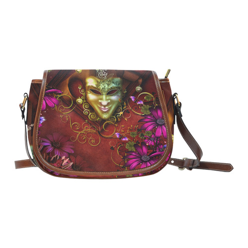 Wonderful venetian mask Saddle Bag/Small (Model 1649) Full Customization