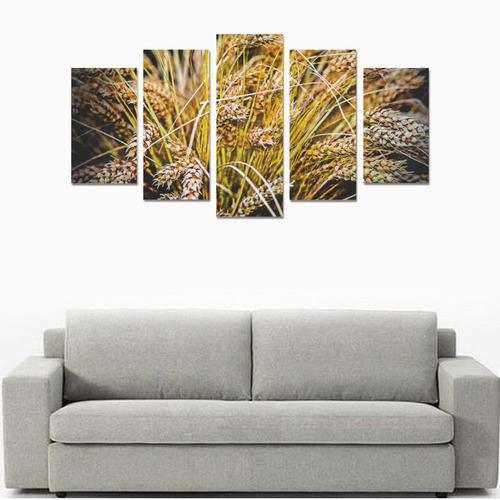 Grain Wheat wheatear Autumn Crop Thanksgiving Canvas Print Sets A (No Frame)