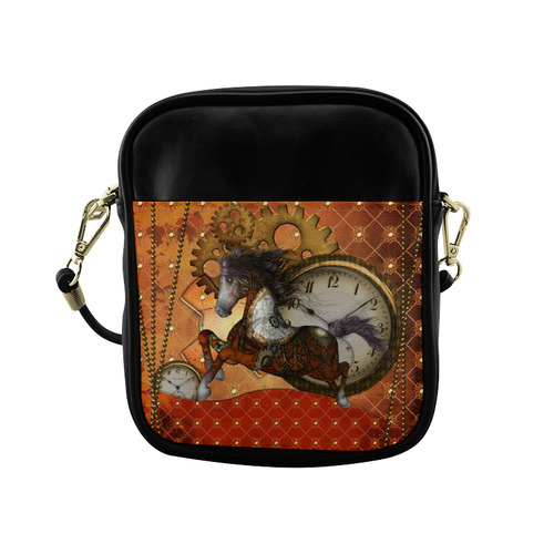 Steampunk, awesome steampunk horse Sling Bag (Model 1627)