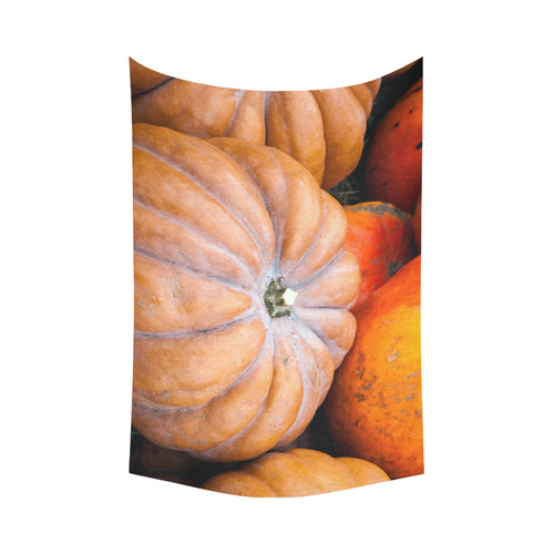 Pumpkin Halloween Thanksgiving Crop Holiday Fall Cotton Linen Wall Tapestry 90"x 60"