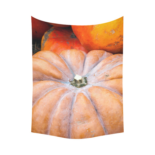 Pumpkin Halloween Thanksgiving Crop Holiday Fall Cotton Linen Wall Tapestry 60"x 80"