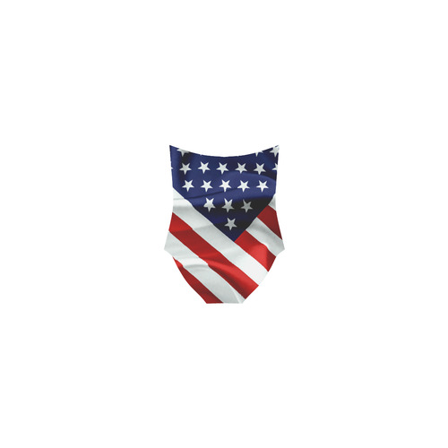 America Flag Banner Patriot Stars Stripes Freedom Strap Swimsuit ( Model S05)