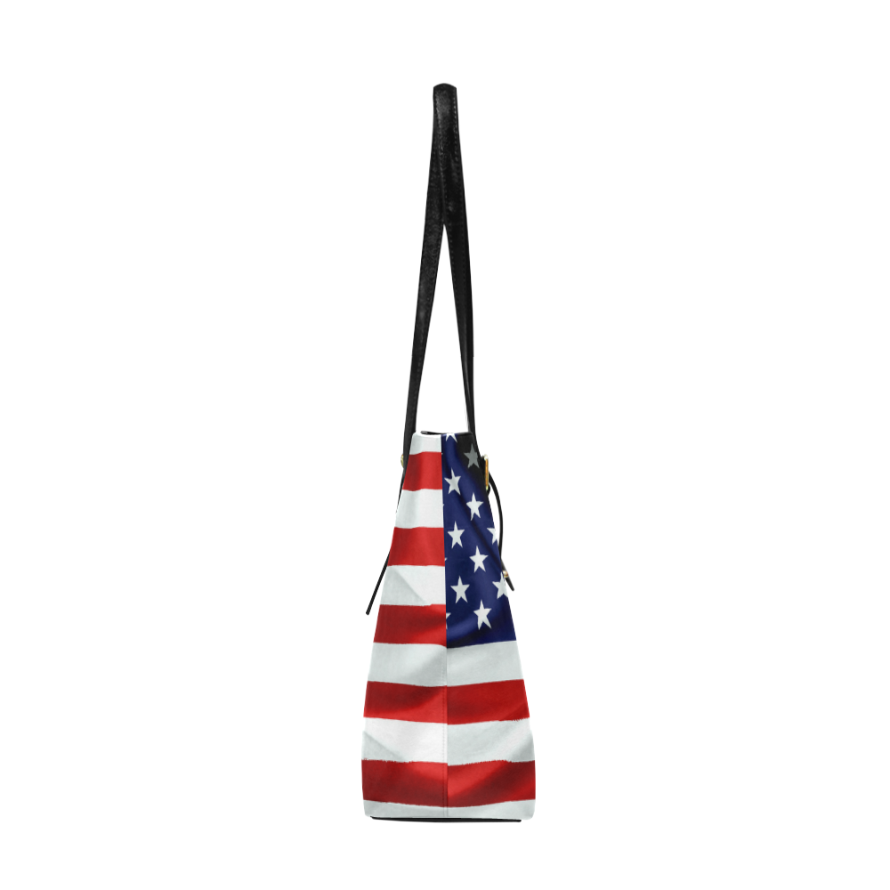 America Flag Banner Patriot Stars Stripes Freedom Euramerican Tote Bag/Large (Model 1656)