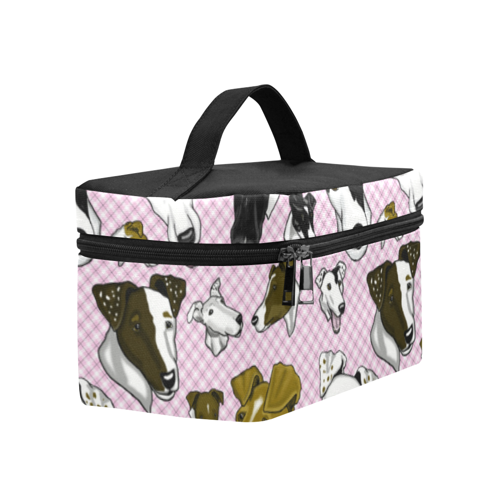 SFT -pink plaid Cosmetic Bag/Large (Model 1658)