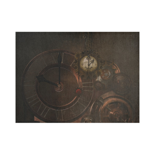 Vintage gothic brown steampunk clocks and gears Placemat 14’’ x 19’’