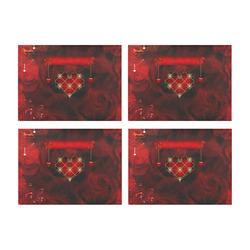 Beautiful heart Placemat 14’’ x 19’’ (Set of 4)