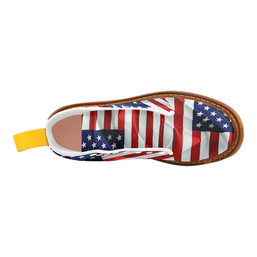 America Flag Banner Patriot Stars Stripes Freedom Martin Boots For Women Model 1203H
