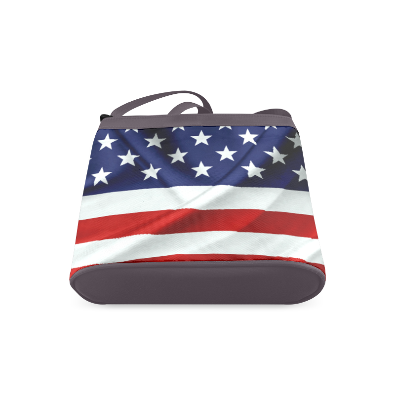 America Flag Banner Patriot Stars Stripes Freedom Crossbody Bags (Model 1613)