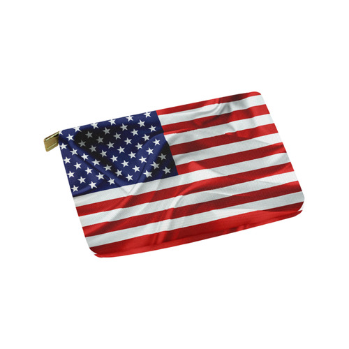 America Flag Banner Patriot Stars Stripes Freedom Carry-All Pouch 9.5''x6''