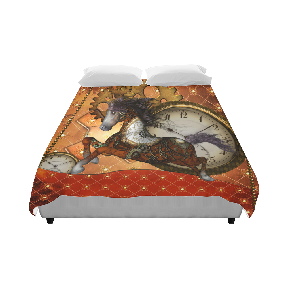 Steampunk, awesome steampunk horse Duvet Cover 86"x70" ( All-over-print)