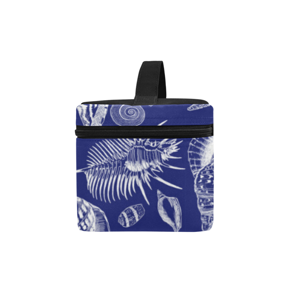 S6 Navy Shell Cosmetic Bag/Large (Model 1658)