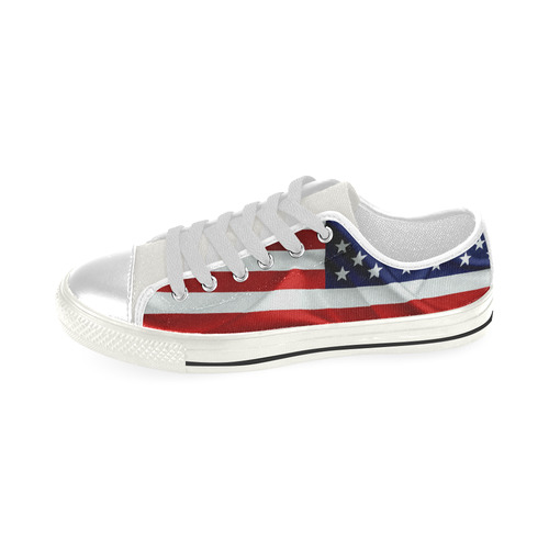 America Flag Banner Patriot Stars Stripes Freedom Men's Classic Canvas Shoes (Model 018)
