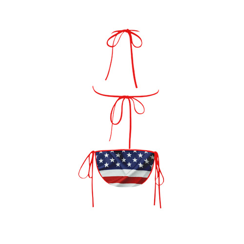 America Flag Banner Patriot Stars Stripes Freedom Custom Bikini Swimsuit