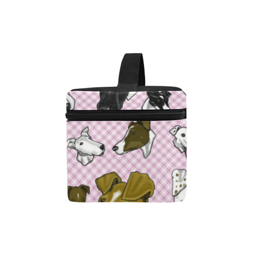 SFT -pink plaid Cosmetic Bag/Large (Model 1658)