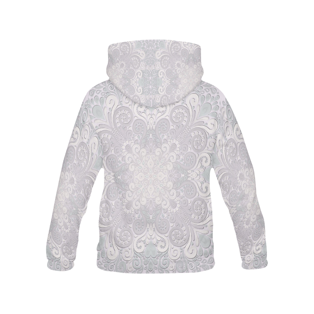 Romantic Powder Pink Watercolor Ornate All Over Print Hoodie for Men (USA Size) (Model H13)