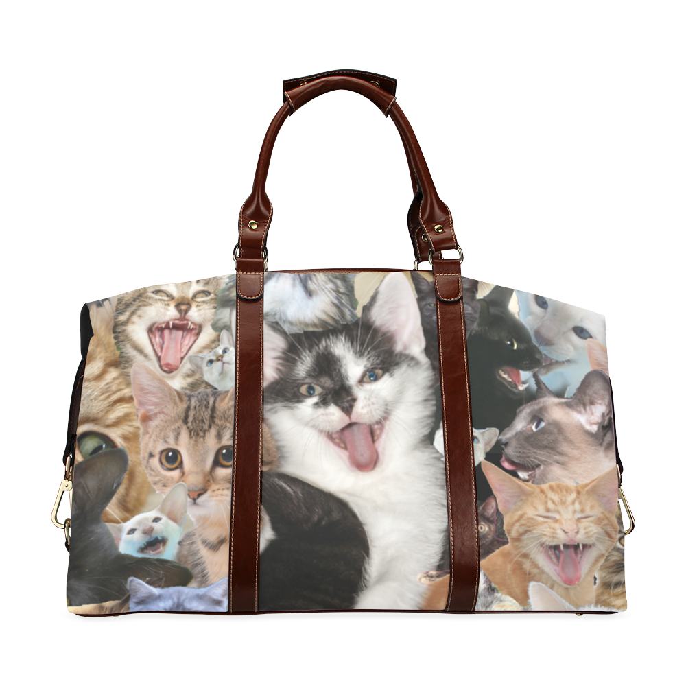 Crazy Kitten Show Classic Travel Bag (Model 1643) Remake