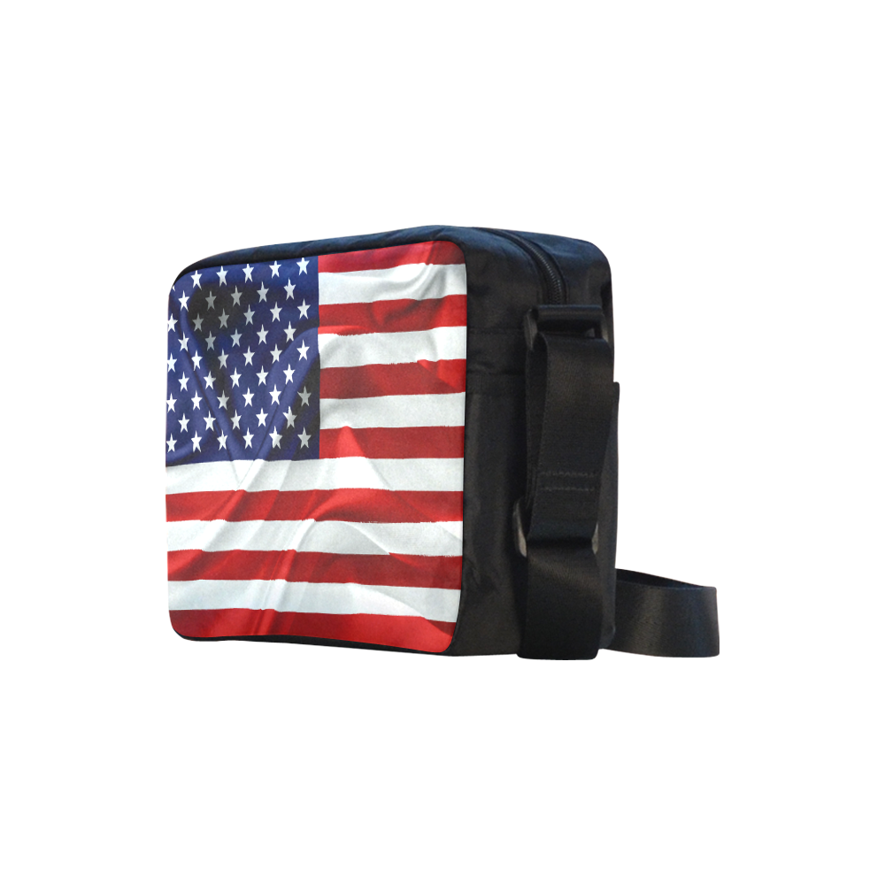 America Flag Banner Patriot Stars Stripes Freedom Classic Cross-body Nylon Bags (Model 1632)