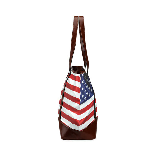 America Flag Banner Patriot Stars Stripes Freedom Tote Handbag (Model 1642)