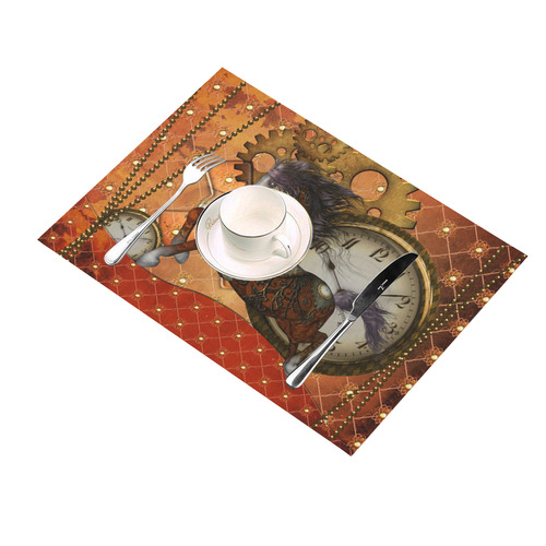 Steampunk, awesome steampunk horse Placemat 14’’ x 19’’ (Set of 2)