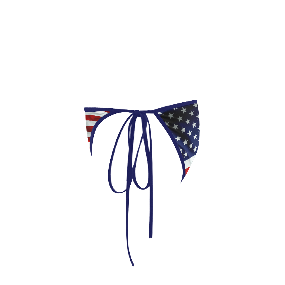 America Flag Banner Patriot Stars Stripes Freedom Custom Bikini Swimsuit Bottom