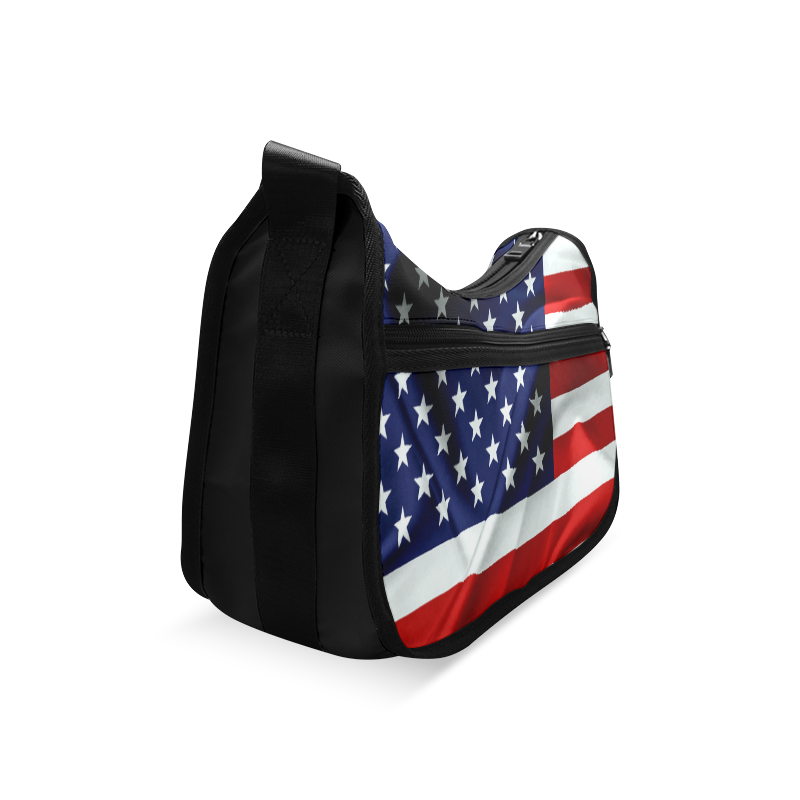 America Flag Banner Patriot Stars Stripes Freedom Crossbody Bags (Model 1616)