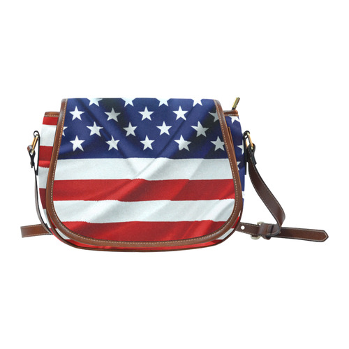 America Flag Banner Patriot Stars Stripes Freedom Saddle Bag/Small (Model 1649) Full Customization