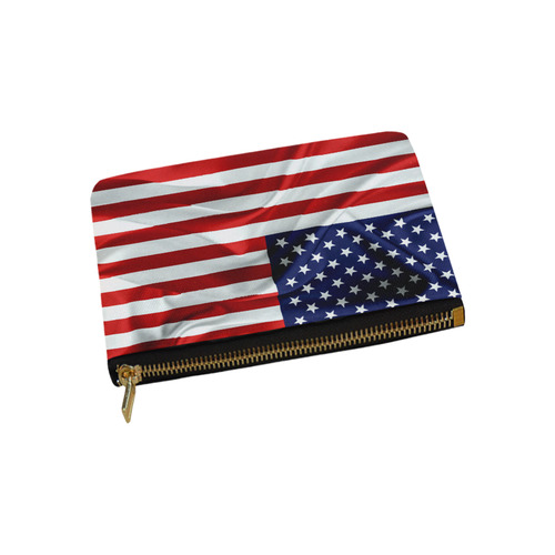 America Flag Banner Patriot Stars Stripes Freedom Carry-All Pouch 9.5''x6''