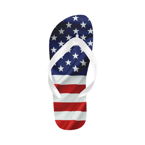 America Flag Banner Patriot Stars Stripes Freedom Flip Flops for Men/Women (Model 040)