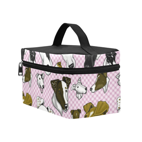 SFT -pink plaid Cosmetic Bag/Large (Model 1658)