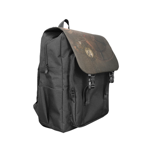 Vintage gothic brown steampunk clocks and gears Casual Shoulders Backpack (Model 1623)