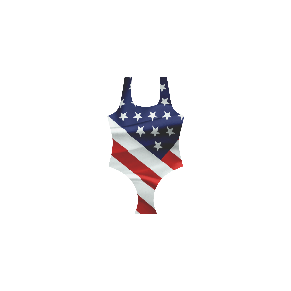 America Flag Banner Patriot Stars Stripes Freedom Vest One Piece Swimsuit (Model S04)