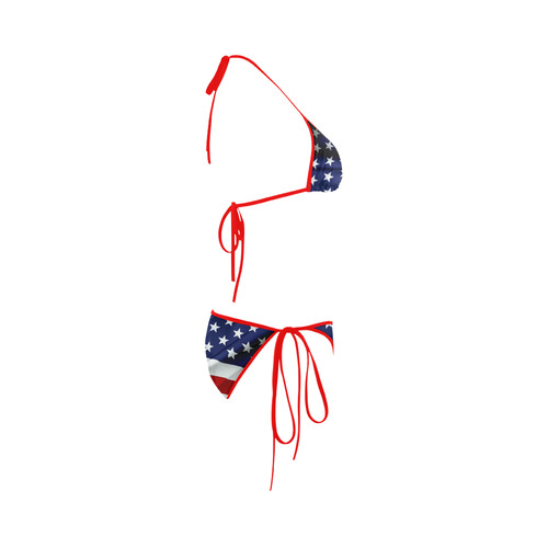 America Flag Banner Patriot Stars Stripes Freedom Custom Bikini Swimsuit