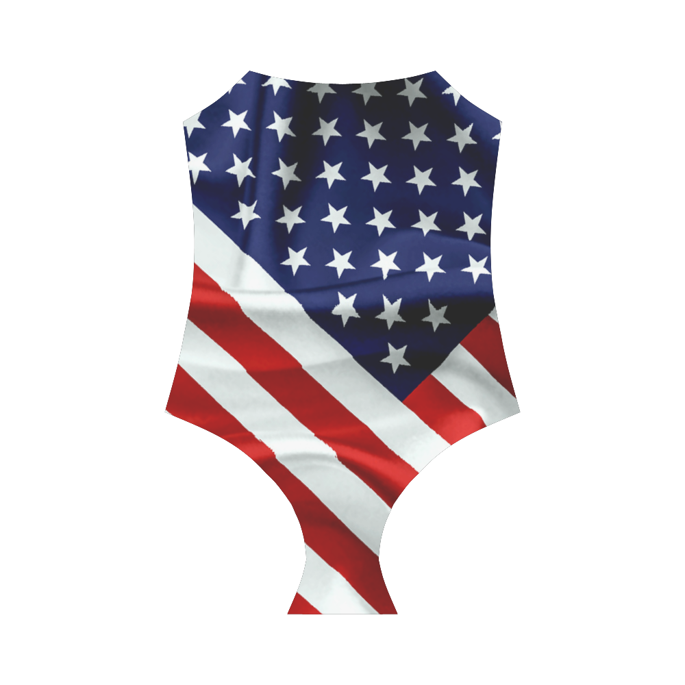 America Flag Banner Patriot Stars Stripes Freedom Strap Swimsuit ( Model S05)