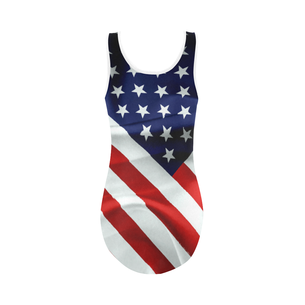 America Flag Banner Patriot Stars Stripes Freedom Vest One Piece ...