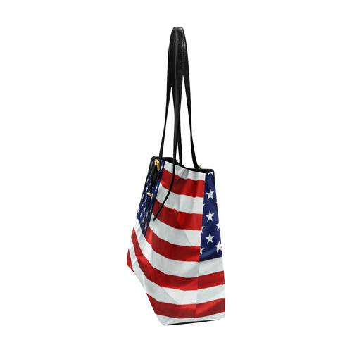 America Flag Banner Patriot Stars Stripes Freedom Euramerican Tote Bag/Large (Model 1656)