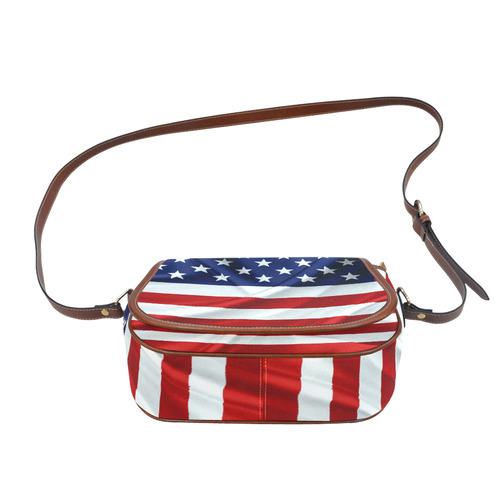 America Flag Banner Patriot Stars Stripes Freedom Saddle Bag/Large (Model 1649)