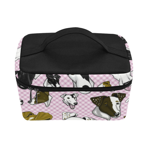 SFT -pink plaid Cosmetic Bag/Large (Model 1658)