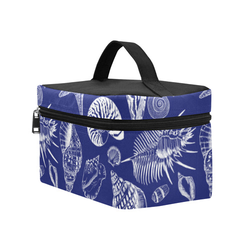S6 Navy Shell Cosmetic Bag/Large (Model 1658)